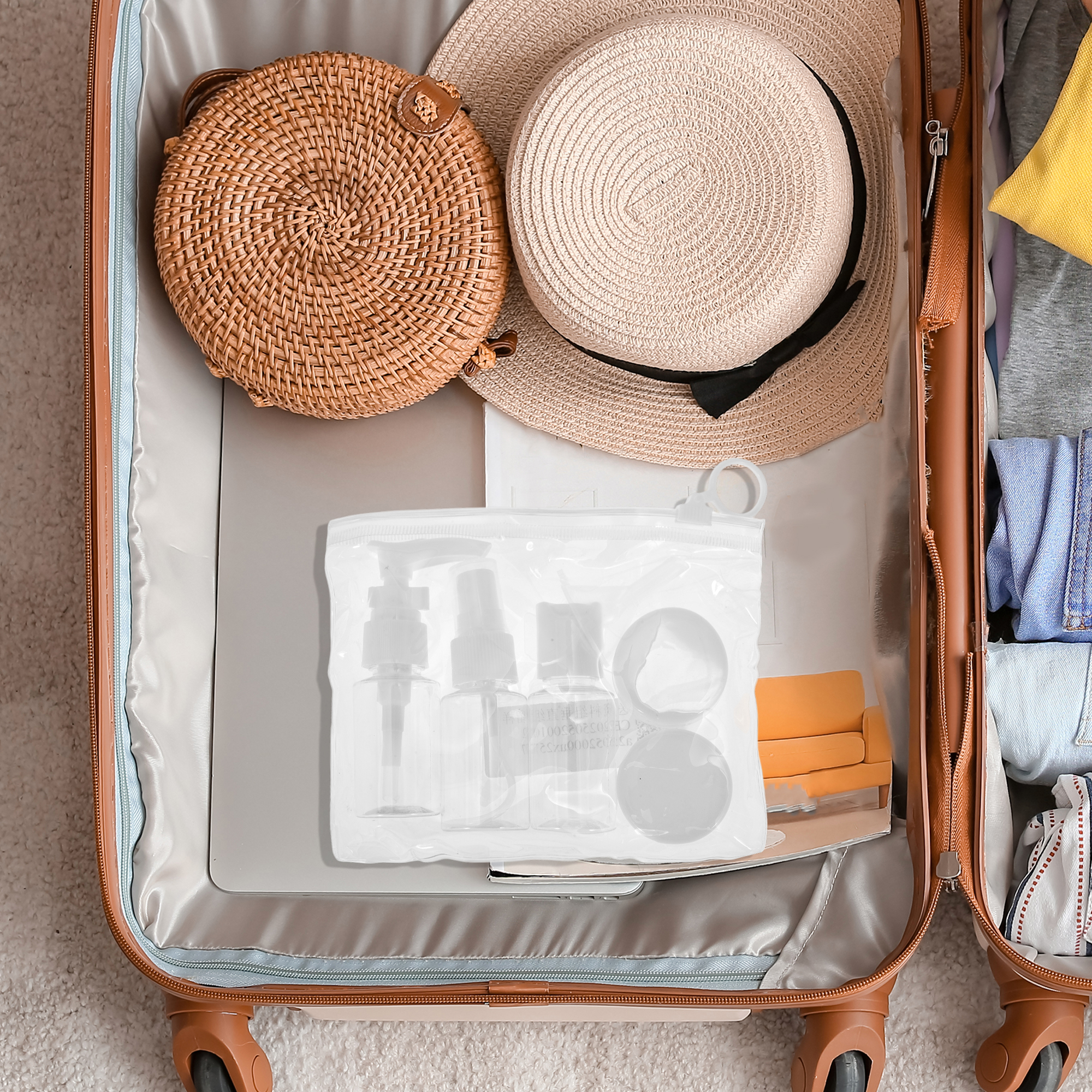 Unique Bargains Travel Container Set 7 Pc White