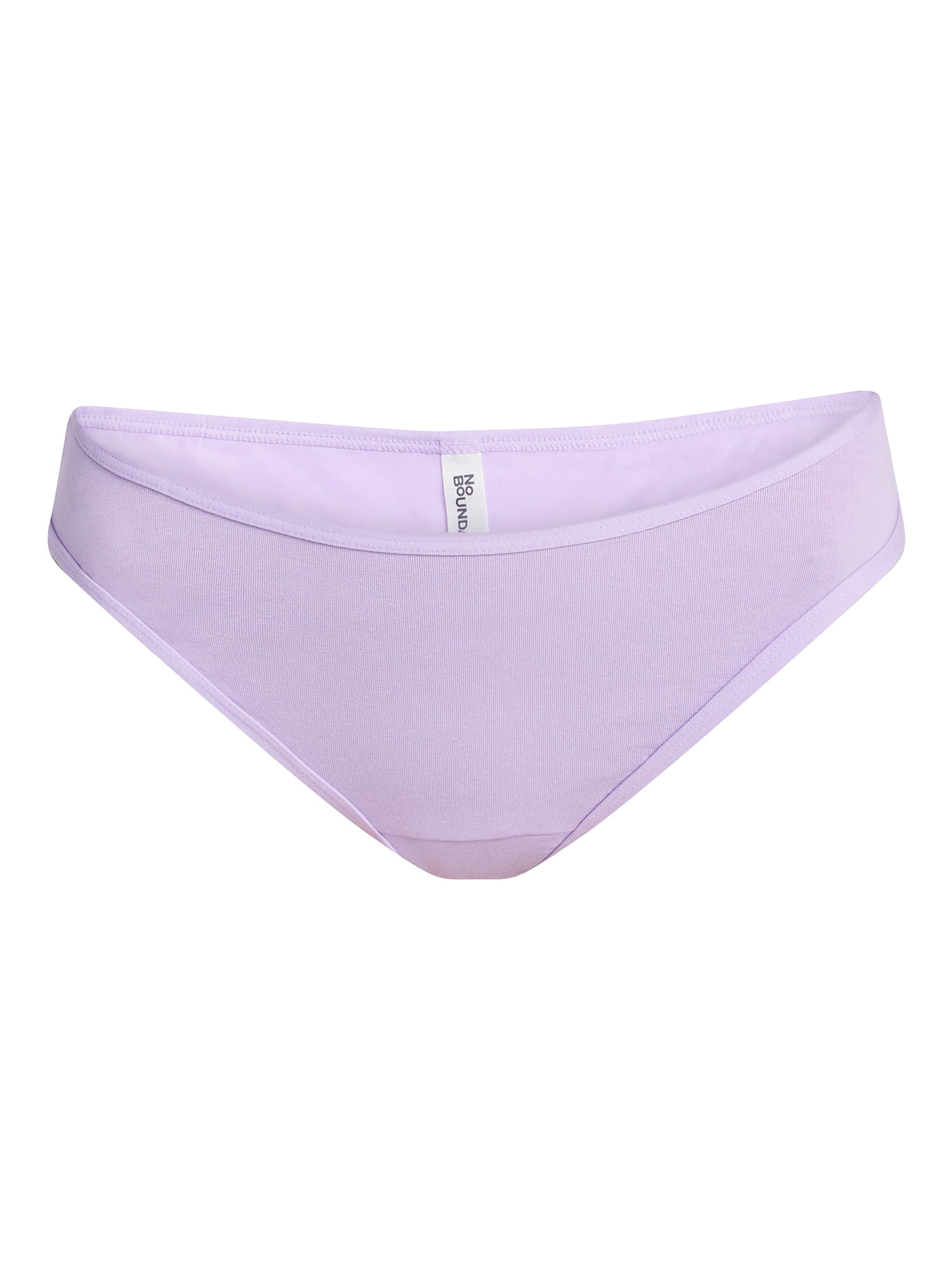 No Boundaries Cotton Blend Hi Cut Thong Panties, Women's XS-XXXL