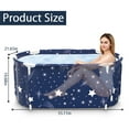 thumbnail image 2 of SLLINGLUO 55" Foldable Bathtub for Adult and Kids, Portable Family Sauna SPA Soaking Bath Tub, Starry blue, 2 of 6