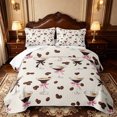 thumbnail image 2 of Manfei Fashion Goblet Pattern Quilt Full,Pink Coquette Bowtie Full Bedspread Sets,3pcs,1 Coverlet and 2 Pillowcases, 2 of 7
