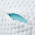 thumbnail image 5 of Half Moon Memory Foam Pillow, Semi-Roll Lumbar Support for Legs, Knees, Back and Head During Sleep - Gray Velour Cover - 17" x 5", 5 of 6