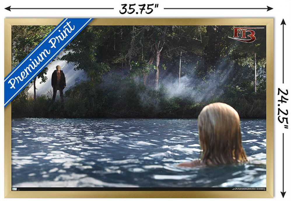 Friday the 13th - Landscape Wall Poster, 22.375" x 34", Framed
