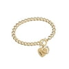 Personalized Planet 14kt Gold-Plated Name & Birthstone Heart Charm Bracelet