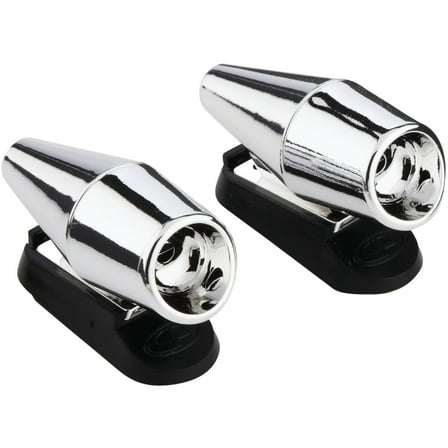 Custom Accessories Deer Alert Horn Chrome Car Accessory - Universal Fit - 2 Piece, Silver