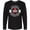 AB-Black, variant on Inktastic Heart Health Awareness Month February with Red Ribbon Badge Long Sleeve T-Shirt
