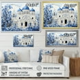 thumbnail image 5 of Designart "Coastal Orthodox Church Greece IV" Extra Large Landscapes Framed Wall Art - Country Blue Greece Bedroom Framed Canvas Wall Art, 5 of 7