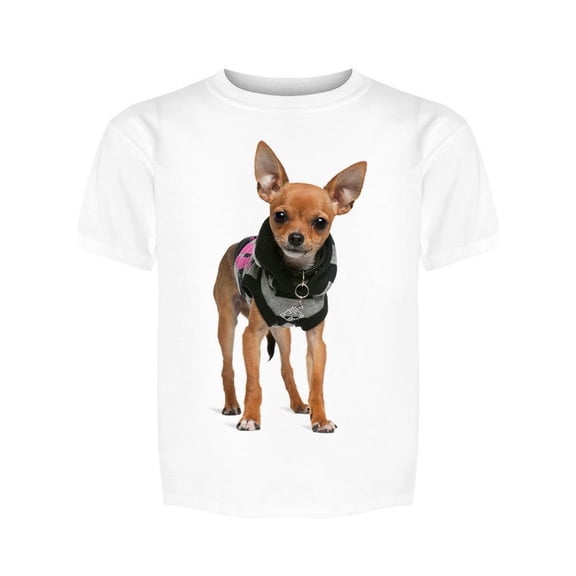 Dressed Up Chihuahua, Standing Tee Girl's -Image by Shutterstock