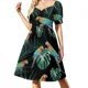 thumbnail image 2 of Loros en la selva tropical Noche #2 #tropical #decoración #arte Vestido de manga corta Vestidos para vestido de fiesta de boda, 2 of 8