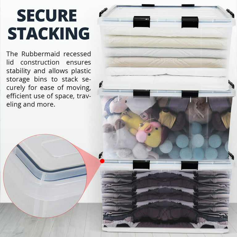 Simplify 20 x 15 Christmas Shallow Storage Bin With Locking Lid