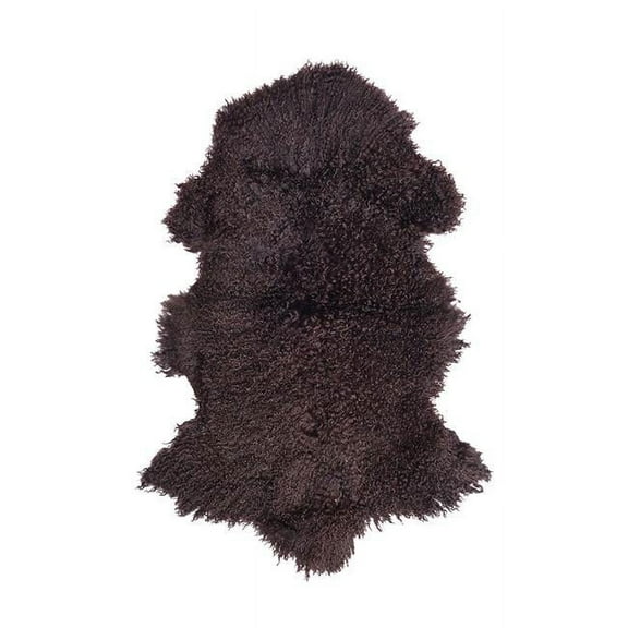 BS Trading Rug H-TIB-17-H No.17 Tibetan Whole Hide Pelt, Chocolate