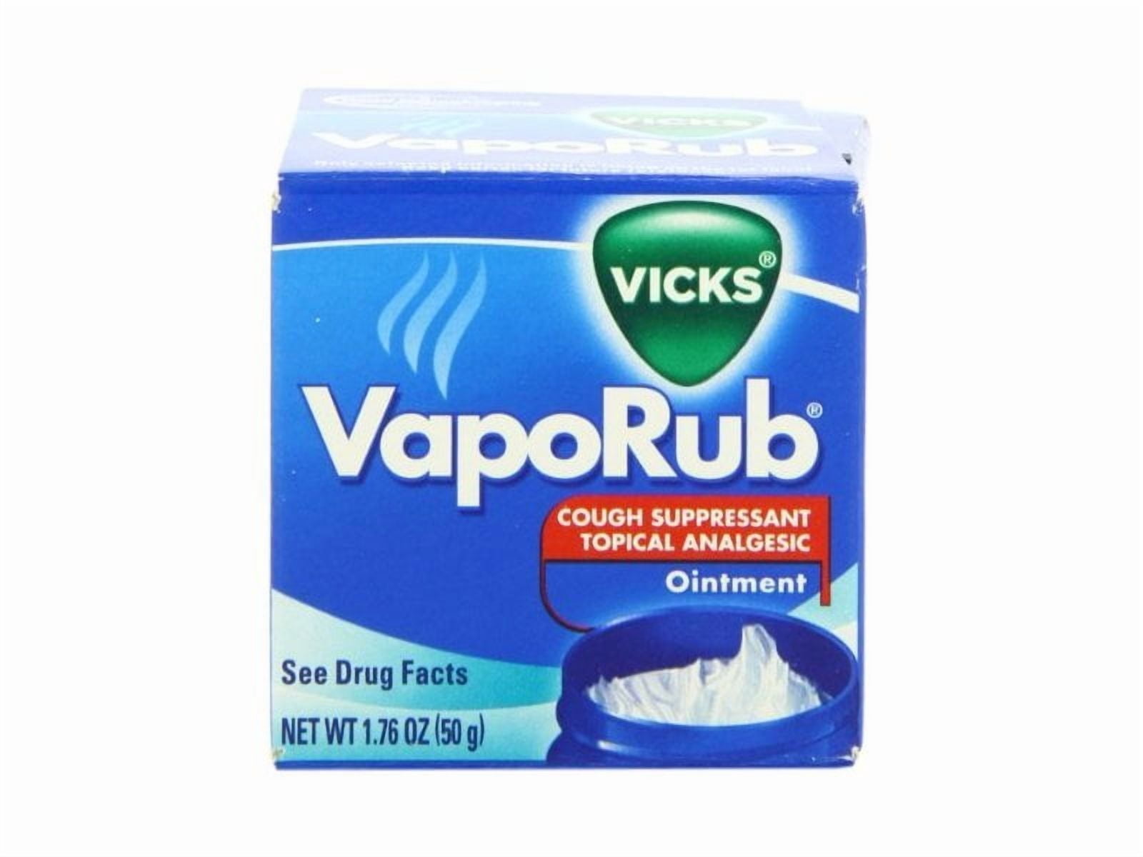 Vicks VapoRub Topical Cold & Cough Suppressant Ointment Gel, 1.76oz, 4-Pack