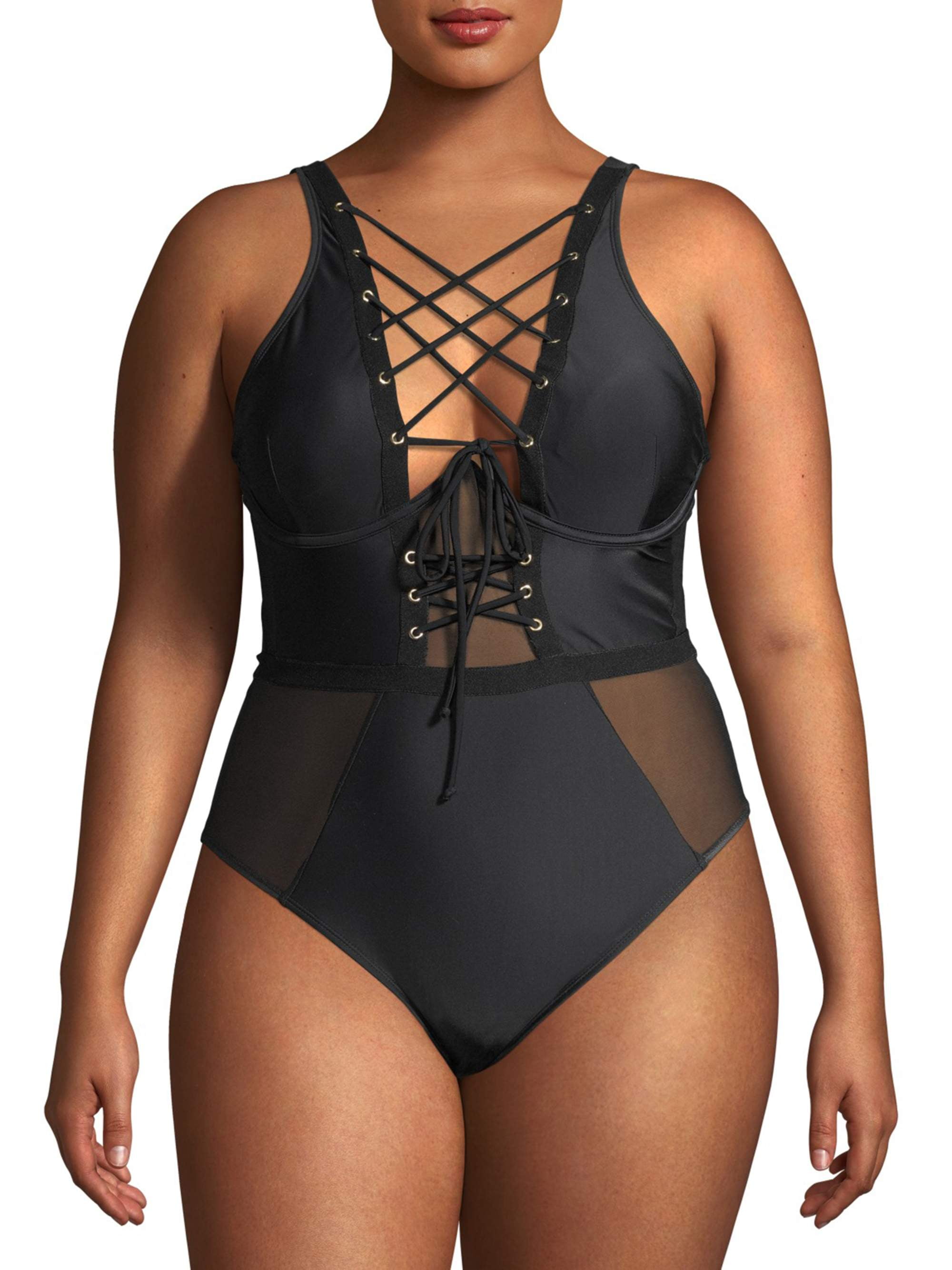 plus size womens swimsuits walmart