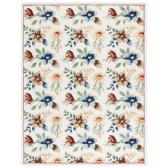 SAFAVIEH Blossom Derren Floral Area Rug, Ivory/Blue, 8' x 10'