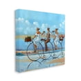 thumbnail image 3 of Summer Shore Bicycle Ride Coastal Painting Gallery Wrapped Canvas Print Wall Art, 3 of 7