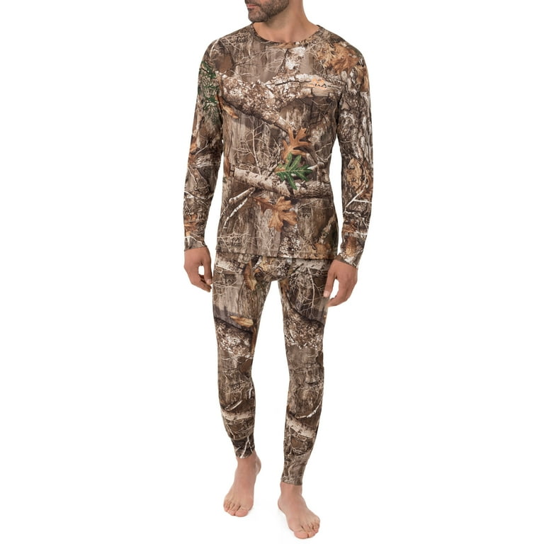 Realtree Men s Cotton Baselayer Thermal Underwear Top Walmart