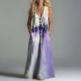 thumbnail image 6 of Dresses for Women Summer Casual Printed Dress Sleeveless Tank Dress Beach V-neck Sundress Dresses Long Dress, 6 of 7