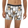 thumbnail image 2 of Salouo French Bulldog 2 Pattern Men's Boxer Briefs, Soft & Breathable Underwear Elastic Waistband Briefs for Men,1-Pack, 2 of 7