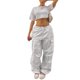 thumbnail image 4 of Pantalones cargo holgados de estilo urbano europeo y americano, pantalones casuales de cintura baja a la moda de otoño, pantalones adelgazantes de talla grande, 4 of 6