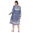 thumbnail image 7 of Oussum Women Floral Summer Midi Dresses Missy Size Casual Dress Online, Blue Size L, 7 of 7