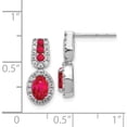 thumbnail image 2 of 14K White Gold Diamond And Ruby Earrings (17 X 7) Made In India em5597-ru-033-wa, 2 of 5