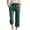 Green, variant on UQJfacai Capri Pants for Girls Casual Cotton Linen Summer Beach Wide Leg Capri Pants Drawstring High Waist Cropped Trouser 3-14 Years