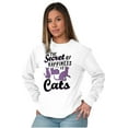 thumbnail image 4 of Crazy Cat Lady Secret of Happiness Women's Long Sleeve T Shirt Brisco Brands X, 4 of 6