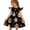 Black, variant on Grblisyd Dresses for Girls Halloween Flutter Sleeve Crew Neck A-line Dress Cute Pumpkin Ghost Spider Print Princess Dresses