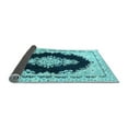 thumbnail image 2 of Ahgly Company Indoor Rectangle Medallion Light Blue Traditional Area Rugs, 7' x 9', 2 of 4