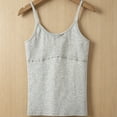 thumbnail image 2 of Teen Girls Camisole Solid Color Cotton Undershirt Tanks (Grey 16), 2 of 3