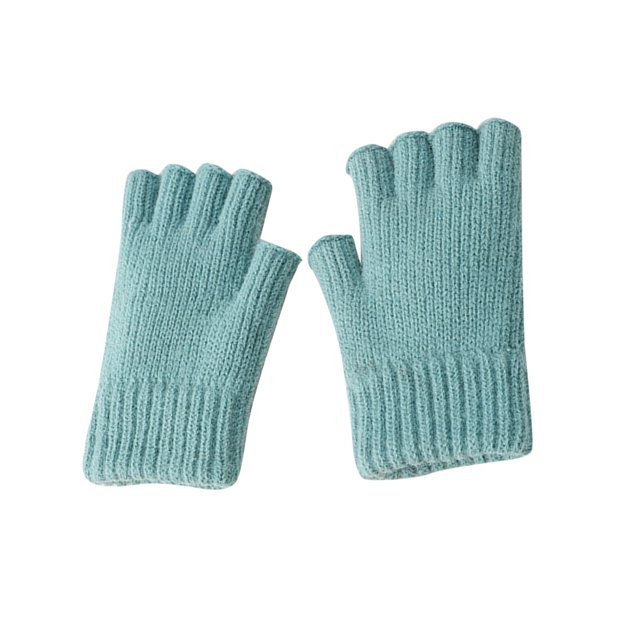 Gants à Demi-Doigts pour Femmes Automne et Hiver Épaissis Chauds et Froids Tricotés Gants Tricotés Exposés