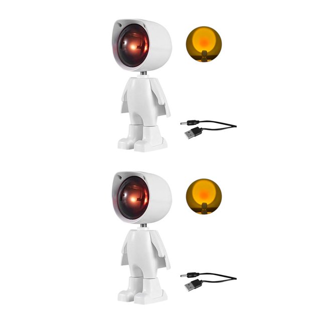 Monstrate Proyector de luz Lámpara de proyector USB Regulable 360 grados Atmósfera giratoria Luz LED Puesta de sol Proyector de luz para el café Type3 NO3 Monstrate CBP175078