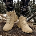 thumbnail image 7 of Men's Military Tactical Boots Combat Boots 6 Inches Lightweight Work Army Boots Side Zipper Motorcycle Boots, 7 of 7