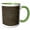 Green/White, variant on 3drose, Gold and Black Art Nouveau Triple Arrow Pattern, 11oz Two-tone Yellow Mug