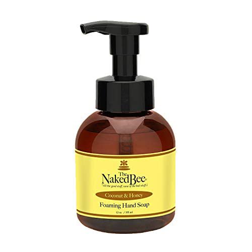 The Naked Bee Jabón de espuma de coco y miel (12 oz) Jabón de manos espumoso líquido - Limpiador suave para reducir la sequedad - Jabón de espuma suave para manos limpias y suaves