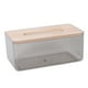 thumbnail image 4 of Tissue Box Holder Tissue Box Cover Tissue Box Holder Transparent Box Wear Resistant PP Compressed Wood Napkin Box With Nonslip Bottom For Home Living RoomBlack Large ANGGREK negro grande, 4 of 4