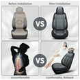 thumbnail image 5 of LAONNVIR Full Set Car Seat Covers,Black Leather Car Seat Protectors,Automotive Interior Cushions Custom Fit for Hyundai Elantra 2017-2025,Black&Grey, 5 of 8