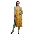 thumbnail image 1 of Bimba Kurti Droit Imprimé Décontracté Manches 3/4 Robe Longue Kurta pour Femmes, 1 of 6