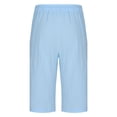 thumbnail image 5 of Cargo Pants Fashion Mens Casual Solid Pockets High Waist Loose Bandage Pants Knee Lenght Sky Blue 3Xl, 5 of 6