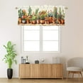 thumbnail image 2 of Green Plant Curtain Valances for Kitchen Windows Boho Potted Plant Cactus Succulent Window Valance for Living Room Bedroom, Kitchen Valance Rod Pocket Window Decor Curtain 54 by 18 in, 1 Panel, 2 of 6