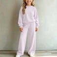 thumbnail image 5 of Cethrio Girls Outfit Sets, Knitted 2 Piece Casual Long Sleeve Girls' Clothing Sets Purple Size 13-14 T, 5 of 5