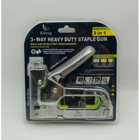 

Könnig Heavy Duty Staple Gun 3 Way Hand Operated Stainless Steel Stapler