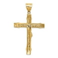 thumbnail image 3 of 14K Two-Tone Gold Classic CZ Iona Crucifix Pendant, 3 of 4