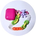thumbnail image 3 of Étui pour AirPods Pro - Étui de Protection Souple, Mignon et Unique avec Chaîne de Poignet pour Étui de Recharge Sans Fil AirPods Compatible avec AirPods pour Filles, Ados, Enfants (Rouge Rose), 3 of 6