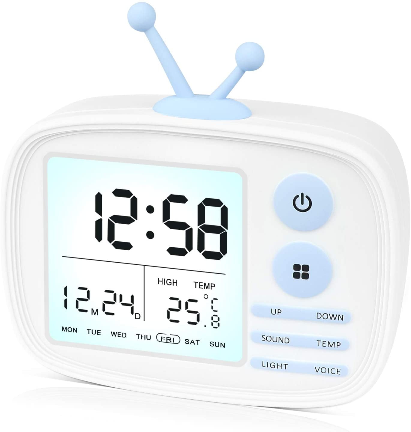 Children'S Digital Alarm Clock, Cute TVShaped Alarm Clock for Children