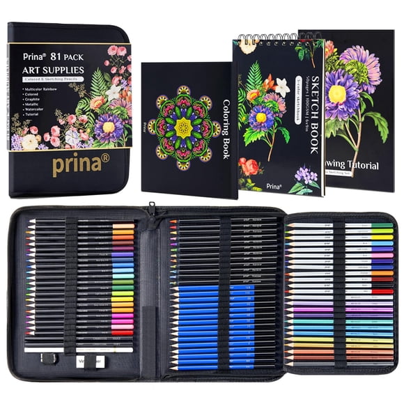 Set de dibujo para bocetos PRINA 81 con lápices y cuaderno de bocetos