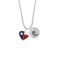 thumbnail image 2 of Delight Jewelry Silvertone Texas Lone Star Heart Silvertone Script Initial Disc - Q - Charm Necklace, 20"+3", 2 of 4
