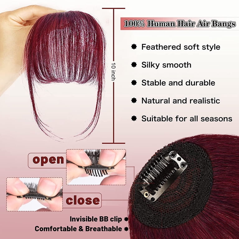 Bangs Hair Clip in Bangs 100% Real Human Hair Extensions  display picture 2