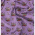 thumbnail image 1 of Soimoi Purple Velvet Fabric Deer Animal Printed Fabric 1 Yard 58 Inch Wide, 1 of 5