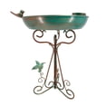 thumbnail image 2 of Comedero para pájaros de metal, bebedero para pájaros, resistente a intemperie, estilo vintage, de hierro forjado, ideal para decorar jardines,, 2 of 8