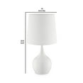 thumbnail image 5 of Benzara BM240905 Pot Bellied Shape Metal Table Lamp with 3 Way Switch, White, 5 of 5